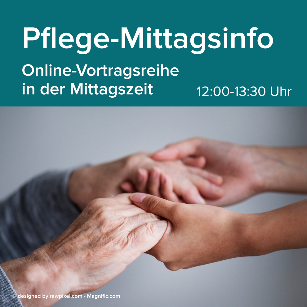 Logo der Veranstaltungsreihe Pflege-Mittagsinfo