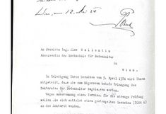 Schriftliche Information zur Zulassung zum Rigorosum, verfasst am 12. Mai 1924