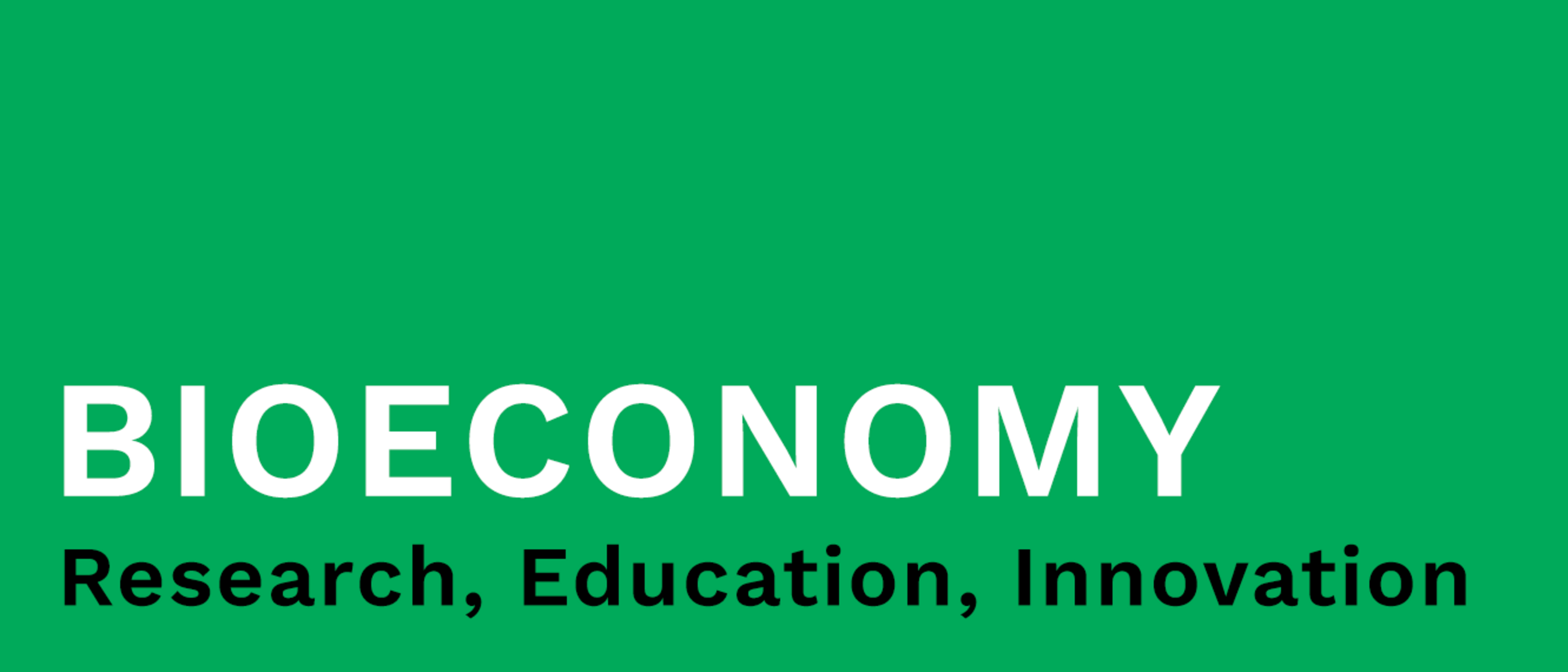 text in image: bioeconomy - research, education, innovation