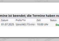 Ergebnis gültig setzen