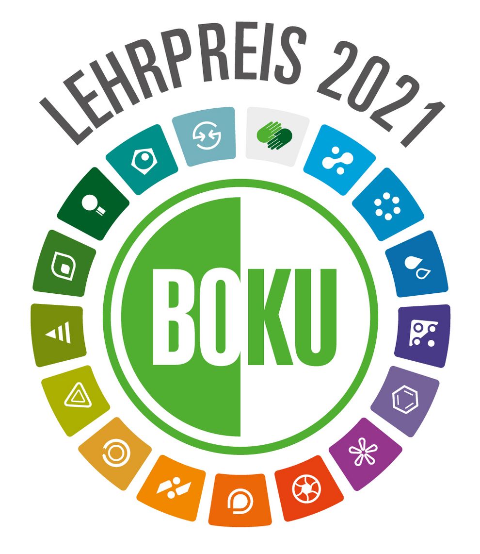 Das Bild zeigt das Logo des BOKU Lehrpreis