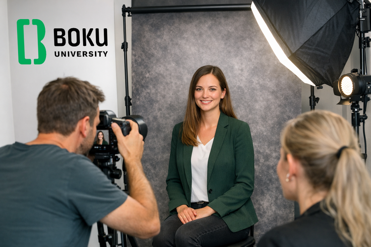Portrait-Aufnahmen in einem professionellen Fotostudio