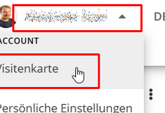 Aufruf persönliche Visitenkarte