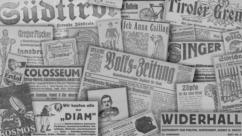 Tageszeitungstitelblätter vom Anfang des 20. Jahrhunderts