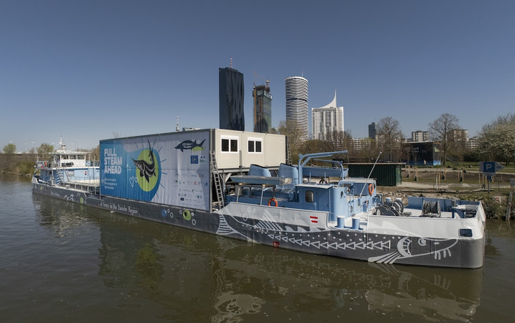 LIFE-Boat4Sturgeon an der Donauinsel © Zinner