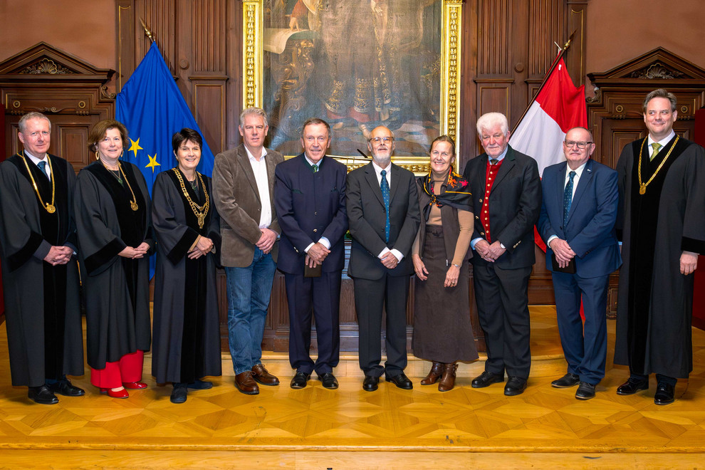 Ass.Prof.i.R. DI Dr. Andreas Hofinger-Horvath, Univ.Prof. Dr. Gottfried Holzer und Ao.Univ.Prof.in i.R. DIin Dr.in Erika Staudacher wurden für ihre herausragenden Verdienste um die Universität ausgezeichnet.