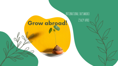 Werbebild mit Pflanzen für die nächsten Internationalen Tagen im April 2024