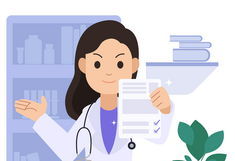 illustration of a female doctor