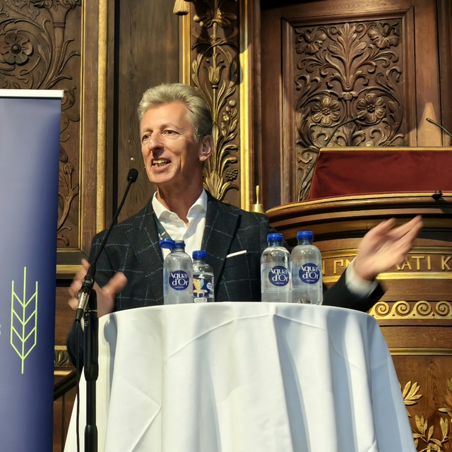 Preisträger Rudolf Krska referiert im historischen Festsalen der Universität Kopenhagen (©BOKU)