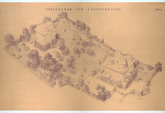 Vogelschau zum Arenbergpark, Josef Oskar Wladar, 1950, &copy; Archiv Österreichischer Landschaftsarchitektur