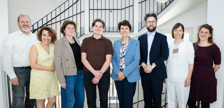 Steuerungsgruppe Diversitätsstrategie: Franz Fehr, Margarita Calderón-Peter, Doris Damyanovic, Nina Mathies, Eva Schulev-Steindl, Maciej Palucki, Stefanie Lemke, Caroline Hammer(v.l.n.r.)