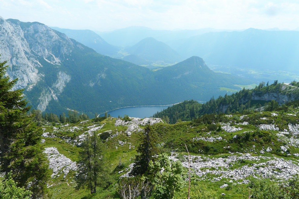 A mountainous landscape shot in Ausseerland region of Austria. 