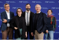 Konsortiumsmitglieder und Forschungsstätten (v. l. n. r.): Andreas Stohl (Universität Wien), Lea Ann Dailey (Universität Wien), Markus Holzner (Koordination, BOKU University), Alfredo Soldati (Technische Universität Wien), Bernadette Rosati (BOKU University)