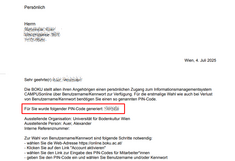 Abbildung Ausdruck des PIN-Code
