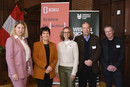 v.l.n.r.: Umweltbundesamt-Geschäftsführerin Verena Ehold (in Vertretung von GFin Hildegard Aichberger), Rektorin Eva Schulev-Steindl, Beiratsvorsitzende Barbara Birli, Stellvertreter Georg Gübitz und Vizerektor Christian Obinger bei der Jubiläumsveranstaltung. © BOKU Medienstelle/Peter Zeschitz