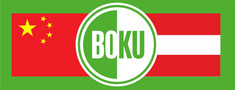 Flagge China,BOKU-Logo,Flagge Österreich