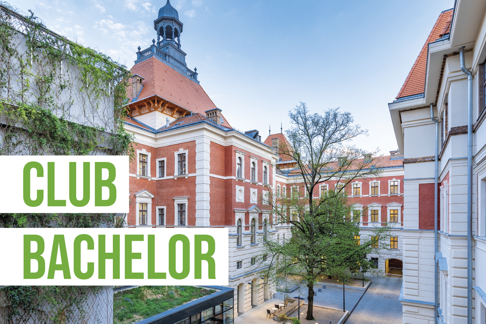 Das Bild zeigt den BOKU Innenhof des Gregor Mendel Hauses