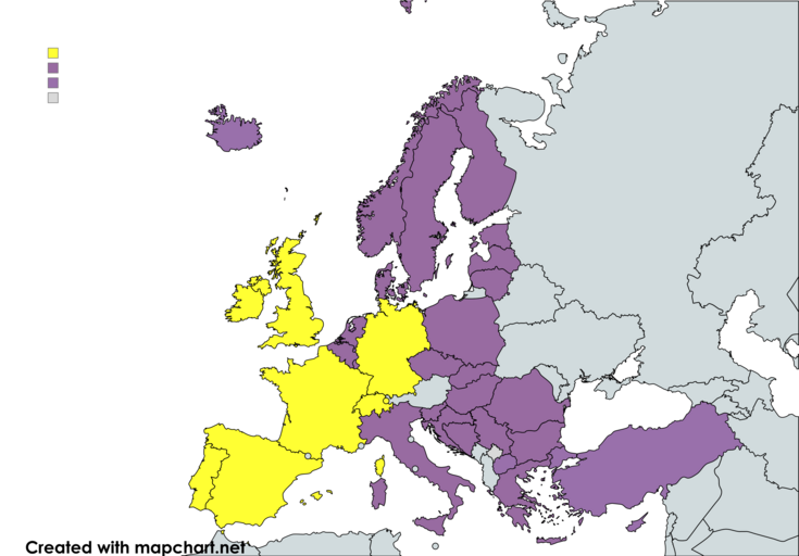 Map Erasmus Countries - Contacts
