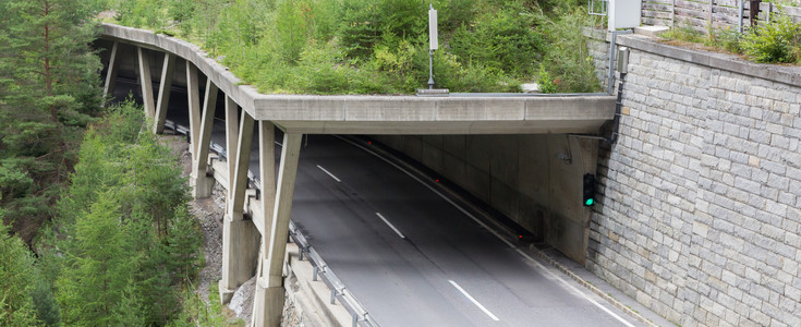 Hochalpenstraße bei Nauders in Österreich.