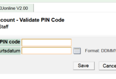 Screenshot field to enter PIN-Code