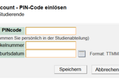 Abbildung PIN-Code einlösen