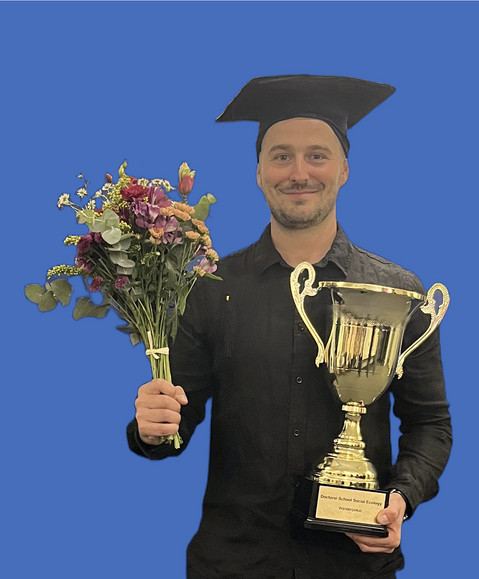 Foto: Benjamin Fleischmann bei der Rigorosumsfeier