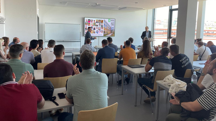CEEPUS summer school audience listens to opening presentation
