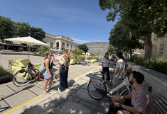 Car-free square in the MuseumsQuartier
