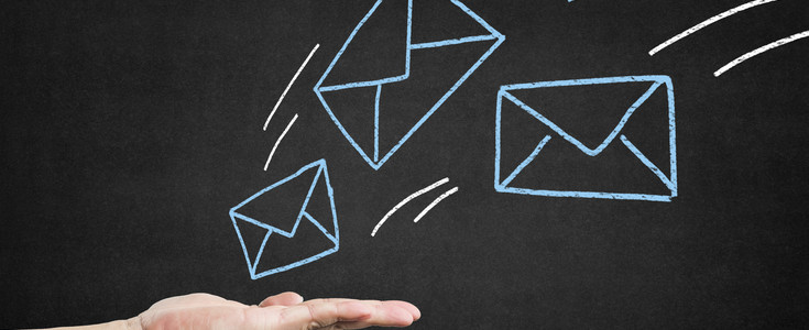 teaser image - chalk picture - letters flying out of hand