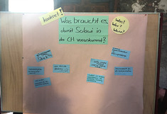Brainstorming zum Thema "Was braucht es, damit SOLAWI in der Schweiz vorankommt?"